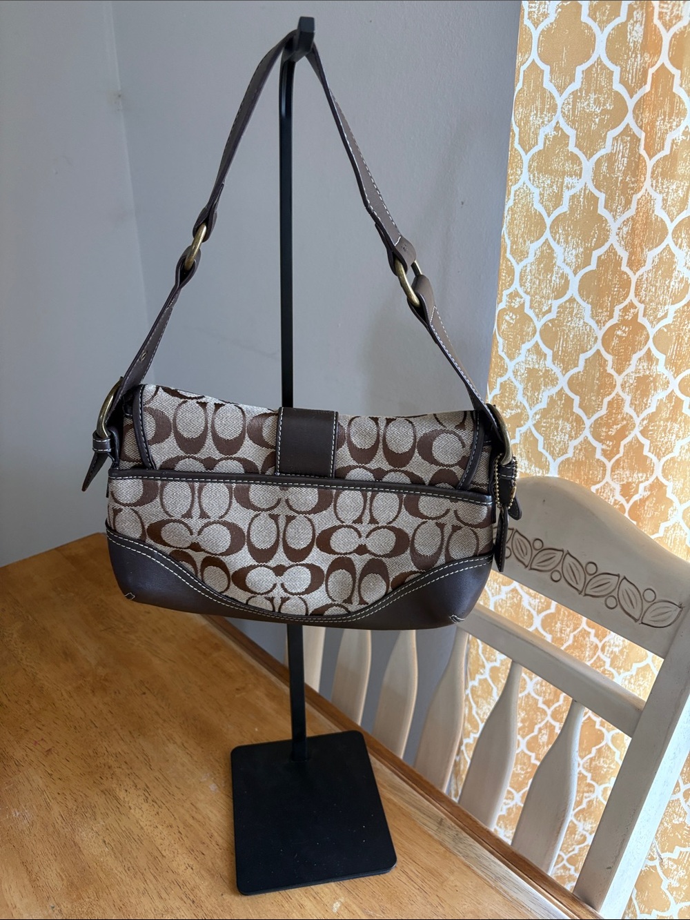 Coach Soho Brown Signature Shoulder Bag - Picture 3 of 10